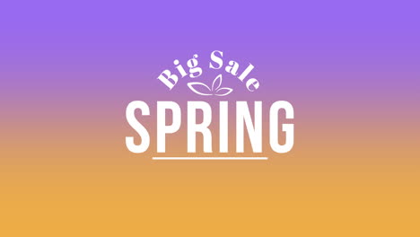 spring big sale on fashion purple and orange gradient