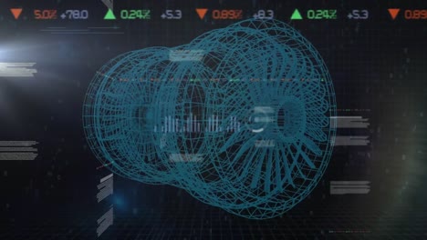 animación del motor 3d y procesamiento de datos.