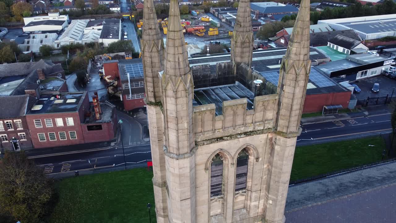 Aerial View of Church Steeple