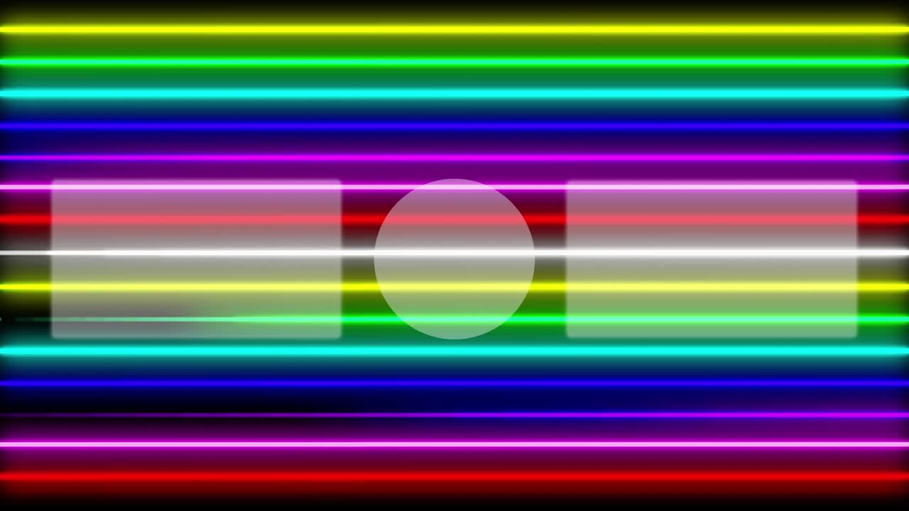 네온 표지판 바 라인 엔드 카드 엔딩 스크린 모션 그래픽