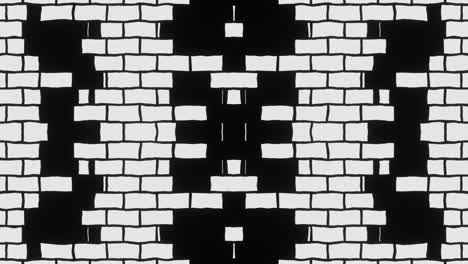 looped animation of a black and white brick wall