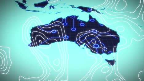 animation of network of connections over map