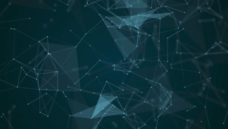 abstract dots and lines black and dark blue neural connection network plexus art loop slow 4k