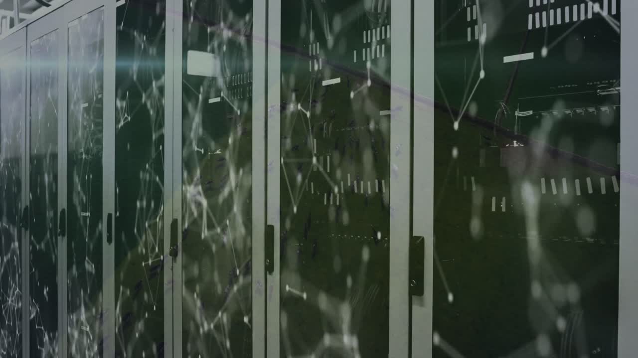 서버  ⁇ 을 통한 연결 네트워크의 애니메이션