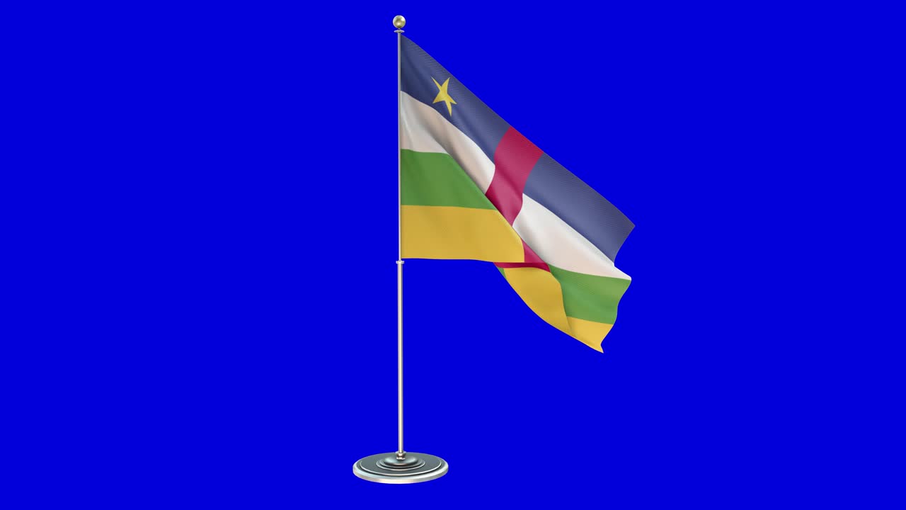 중앙아프리카 공화국 d 크로마 키에 작은 발 기둥의 루핑 일러스트레이션