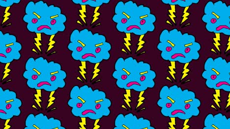 niños dibujando arte pop fondo sin costuras con tema de relámpago