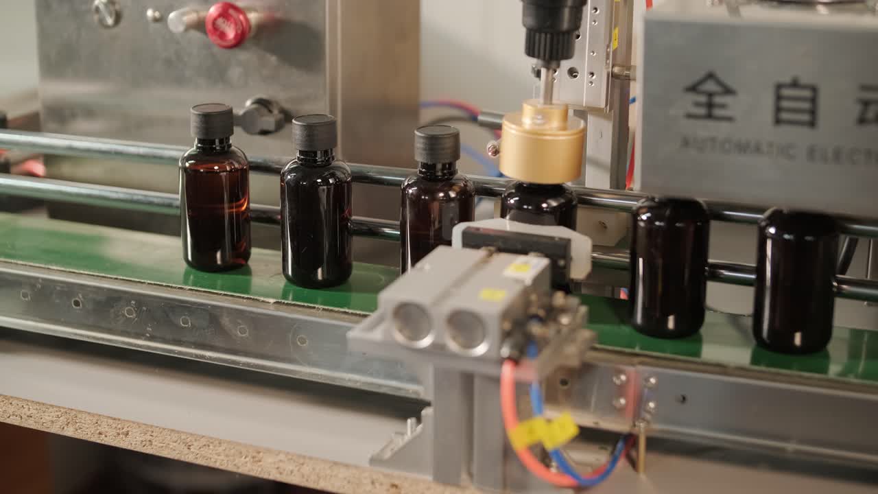 Pharmaceutical Bottle Manufacturing on Production Line