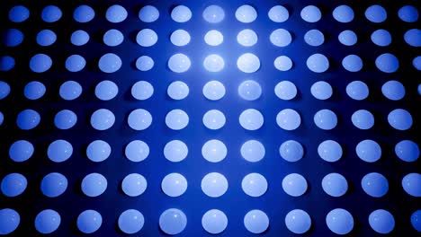 fondo 4k abstracto de esferas en tonos de azul. bolas como led en el plano se encienden y se apagan. fondo elegante brillante