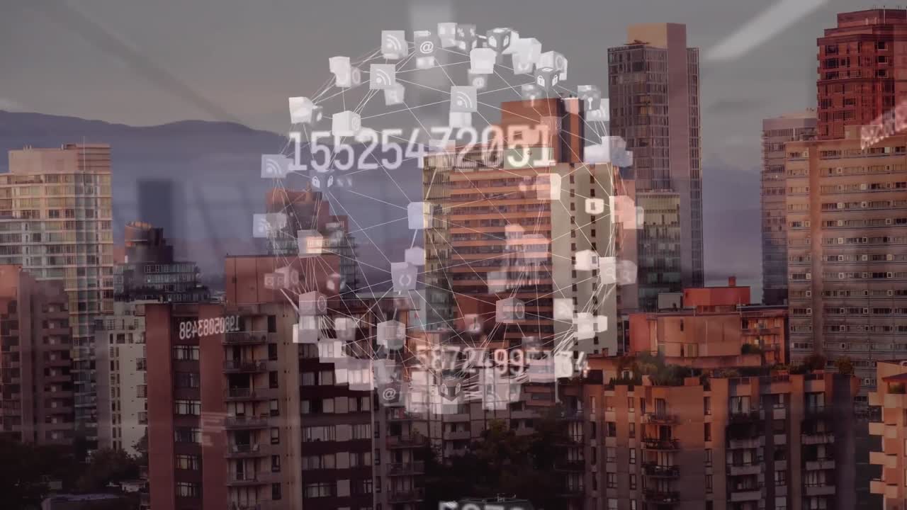 도시 풍경에 대한 연결 네트워크의 전세계적으로 증가하는 여러 숫자