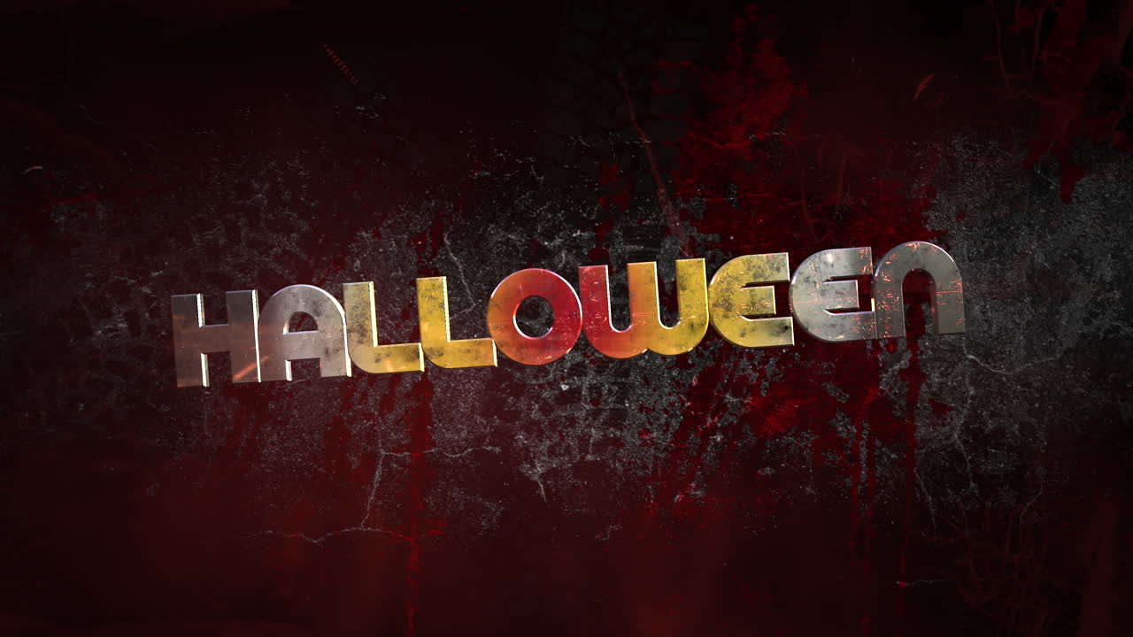 ⁇ 은 피로 어두운 그런지 벽에 할로윈