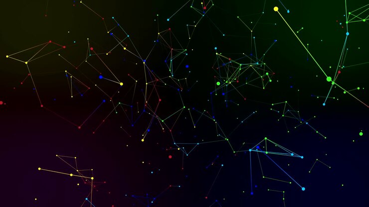absract geometry background with lines and dots