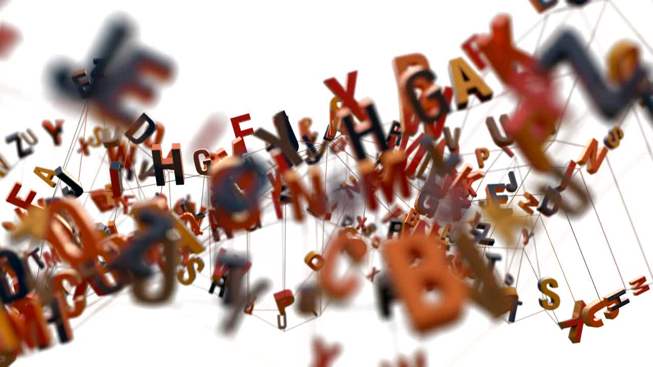 las letras del alfabeto 4k.