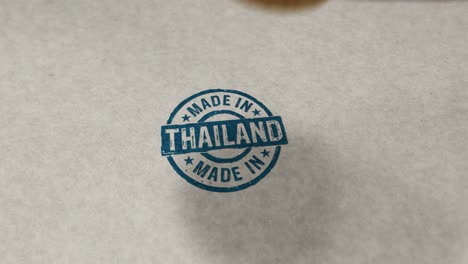 made in thailand stamp and stamping loop animation