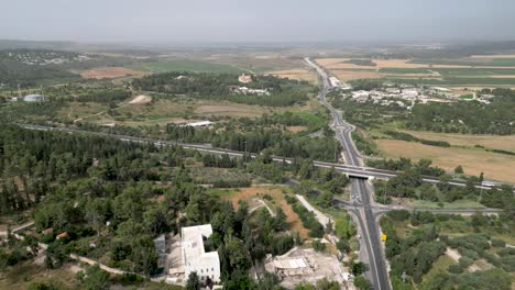 high resolution 4k aerial drone video of latrun- israel