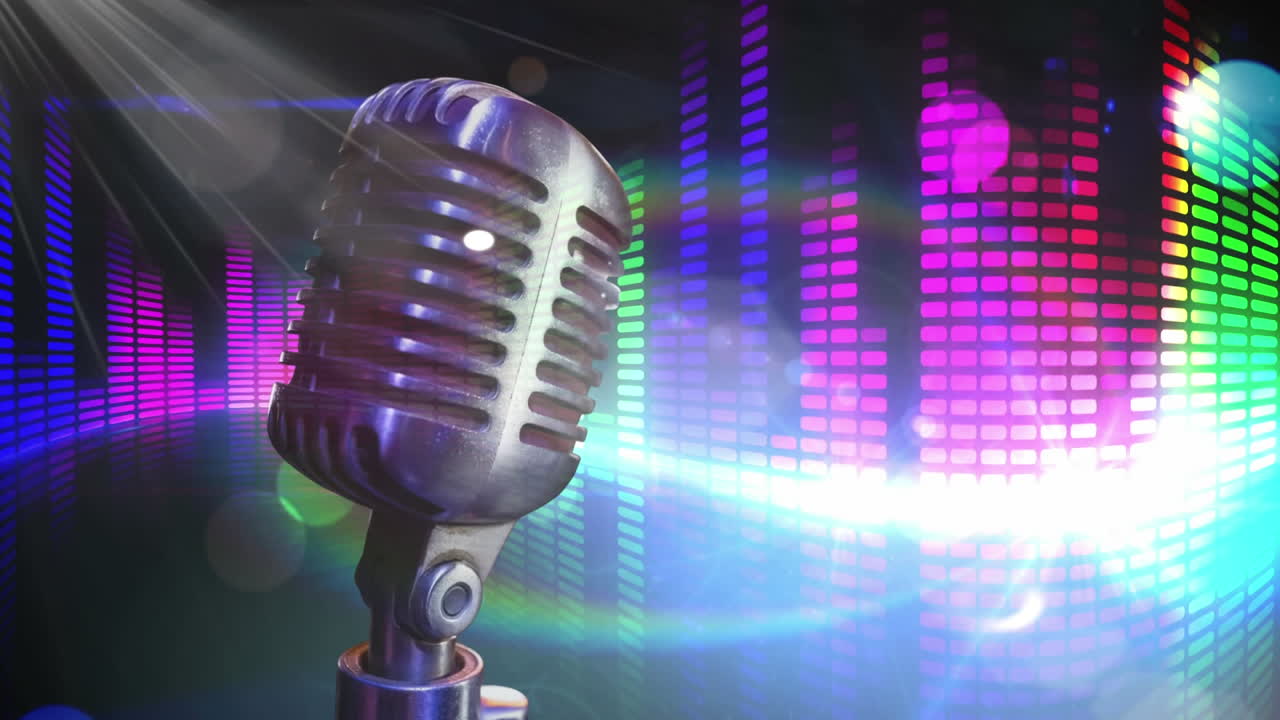 video generado digitalmente de micrófono 4k