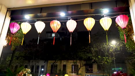 vibrant lanterns illuminate a hanoi street scene