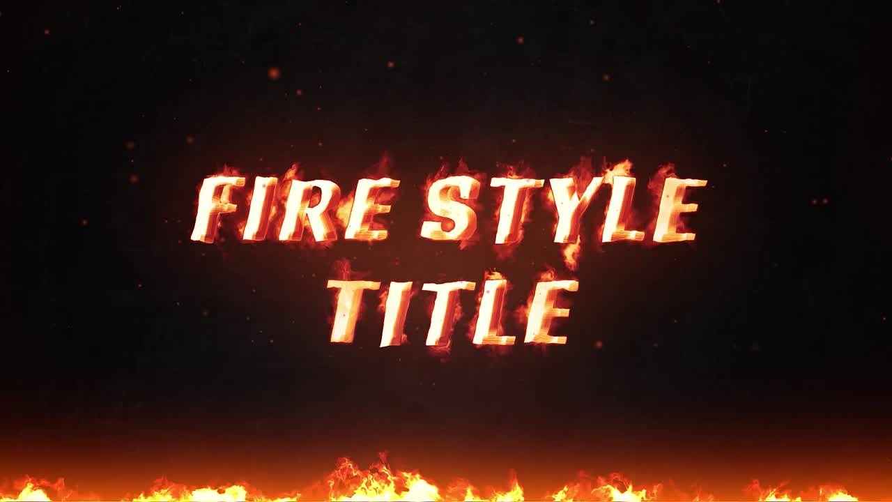Images of fire and text