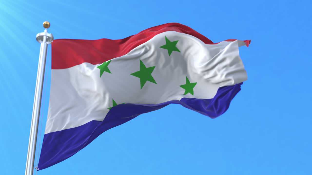 bandera del departamento de caaguazu, paraguay. bucle