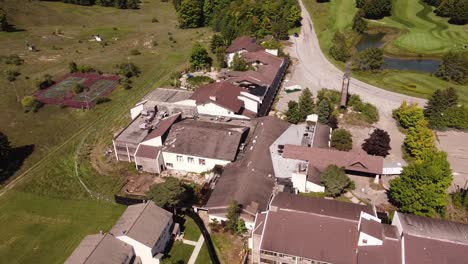 abandoned sugar loaf ski resort and the surrounding green fields in leelanau county, michigan, usa