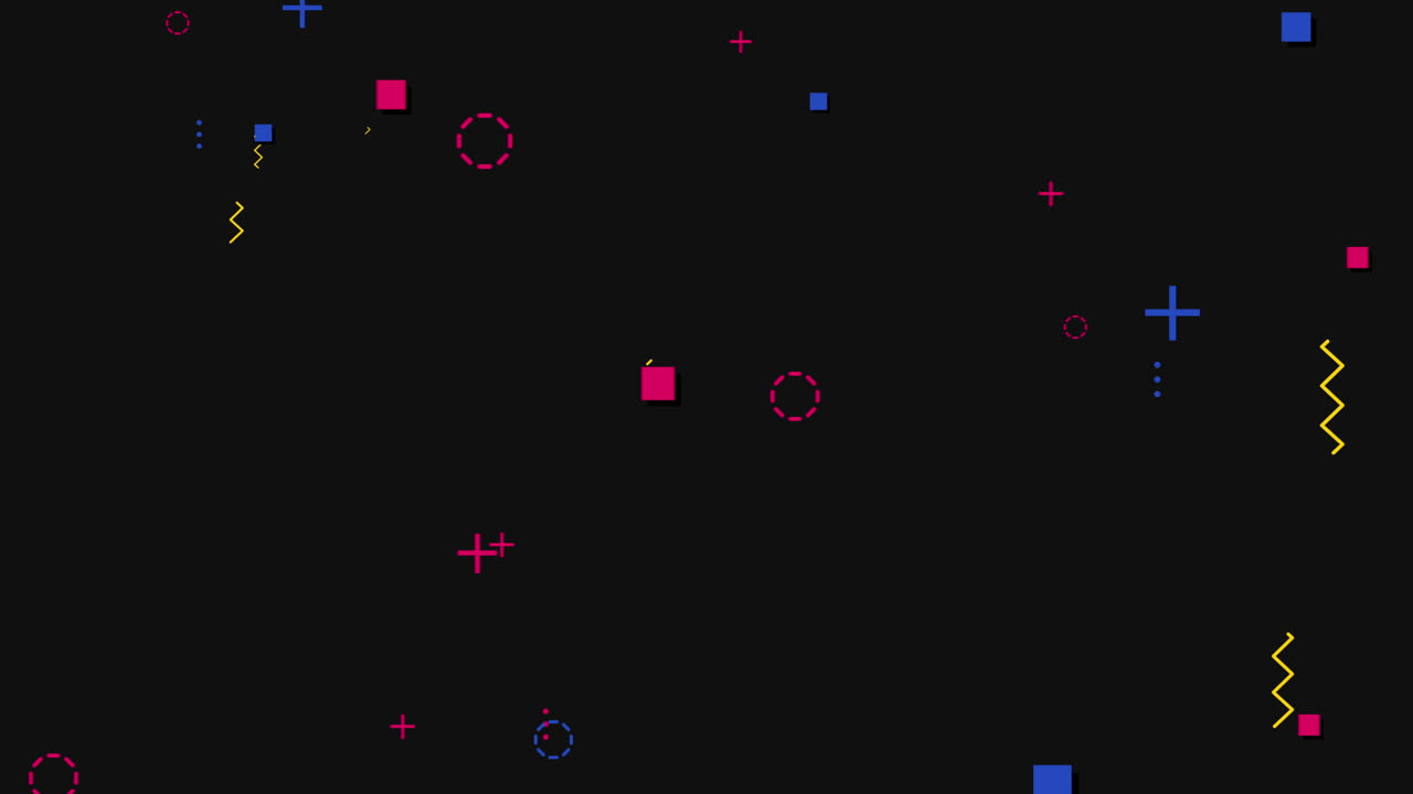 movimiento abstracto pequeñas formas geométricas colorido memphis fondo 1