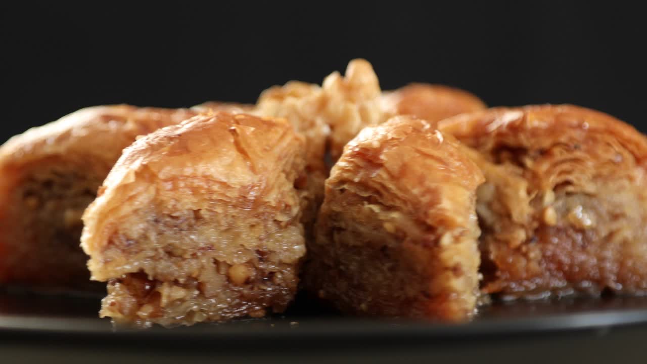 Closeup view of Turkish traditional dessert Baklava 2
