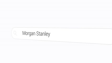 typing morgan stanley on the search engine