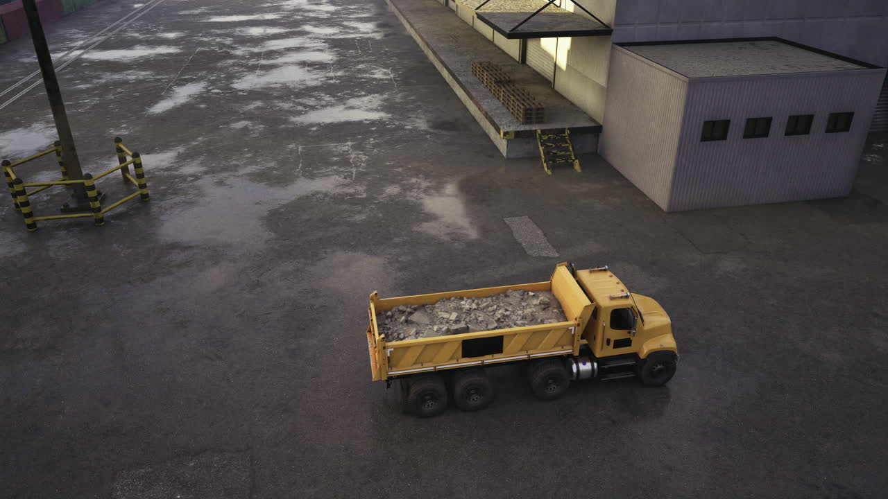 Dump Truck at Loading Dock