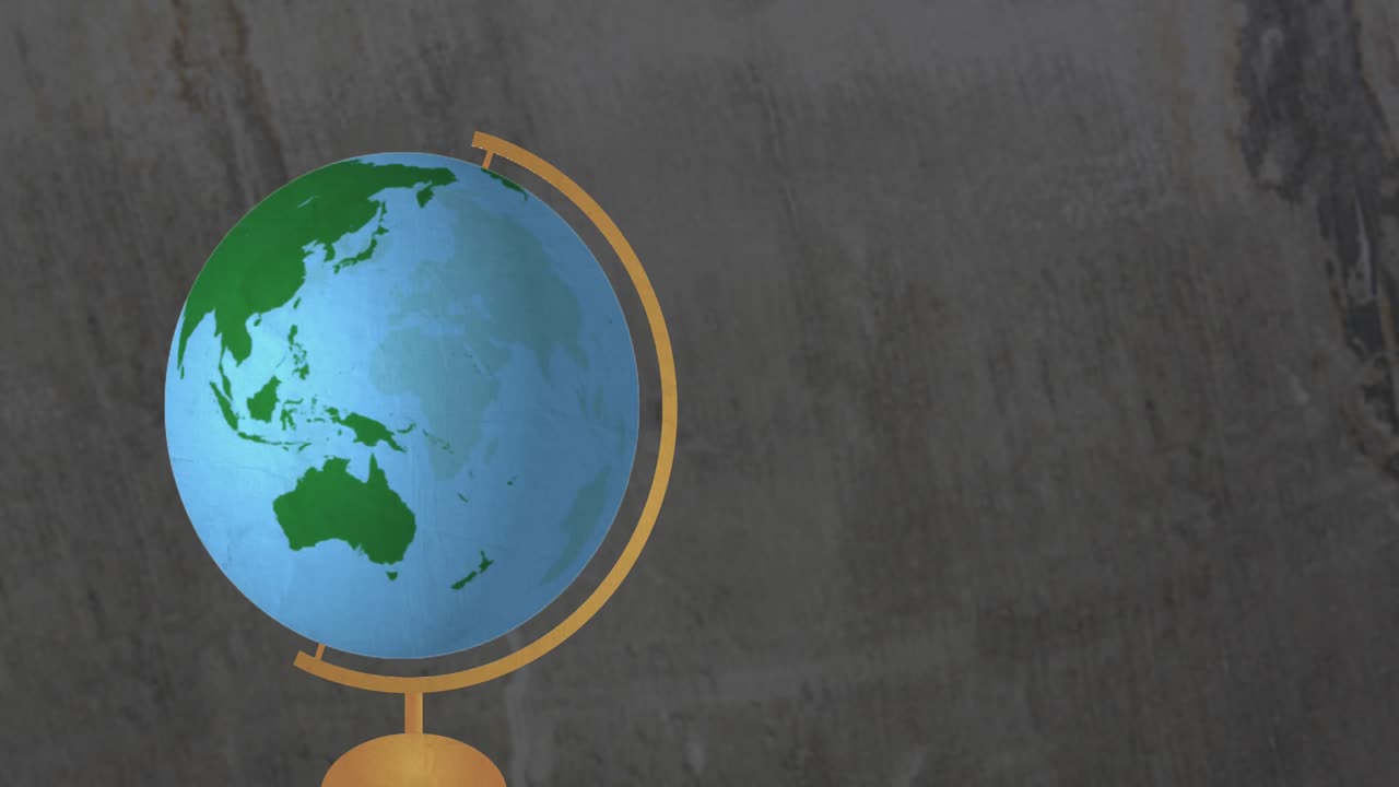 globo giratorio contra un fondo negro