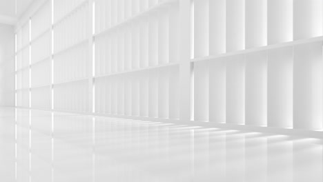 go forward in the white empty room, 3d rendering.