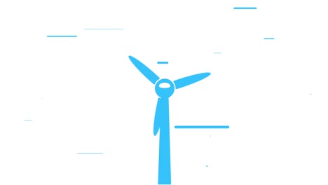 wind turbine with rotating blades