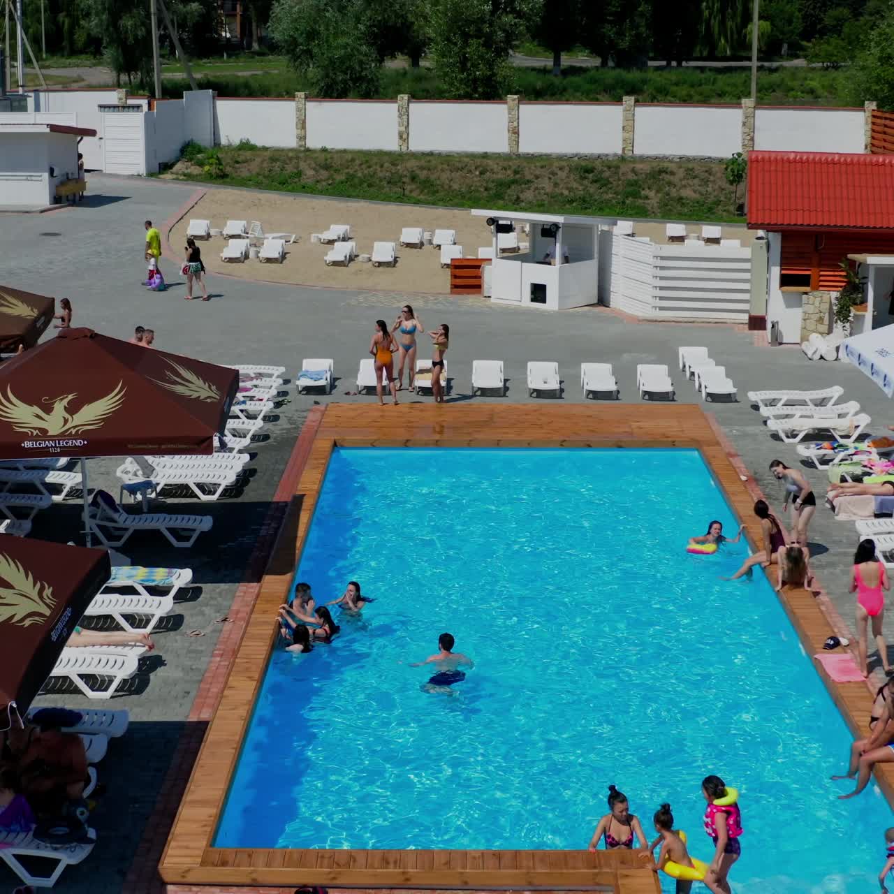 People relax at luxury resort