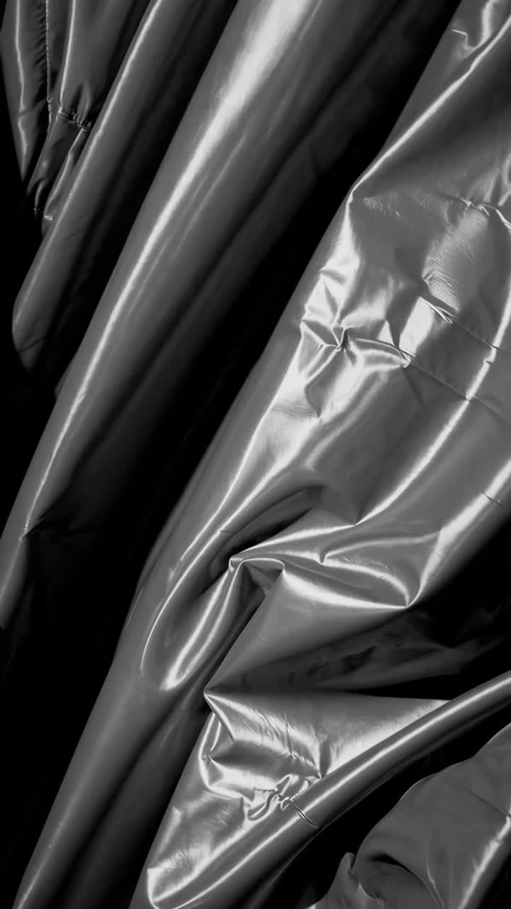 Close-up of wrinkled gray fabric