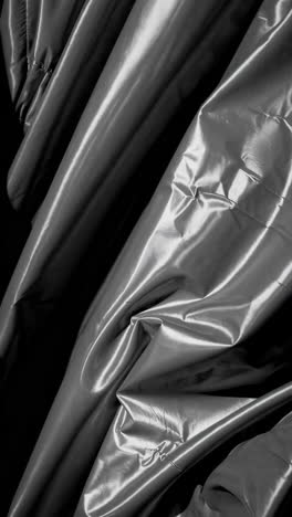 close-up of wrinkled gray fabric