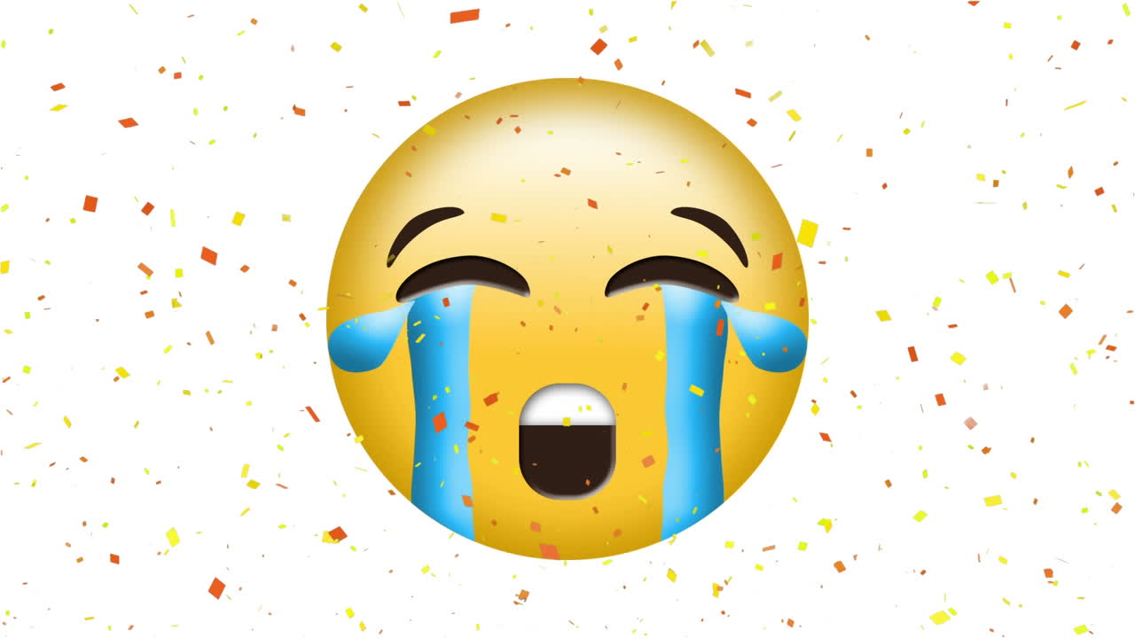 animación de emoji llorando con lágrimas fluyendo