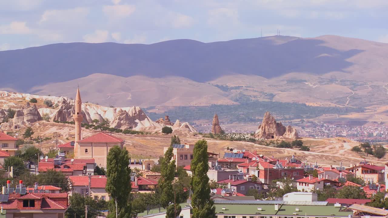 카파도키아 터키 위에 아름다운 시간 경과 구름