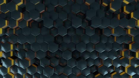 fondo abstracto industrial oscuro con polígonos hexagonales y celdas tecnológicas