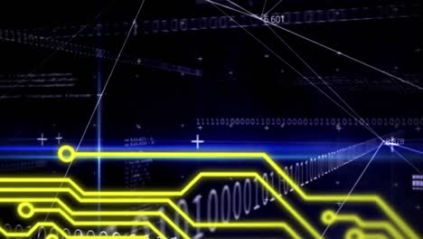 Animation-of-data-processing-over-processor-circuit-board