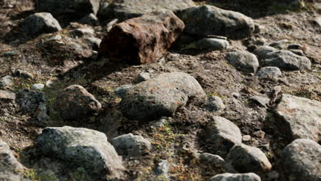 close up of rocky stones formation