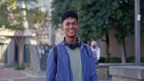 portrait of a student on campus