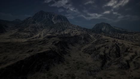 dark mountain with the dark clouds
