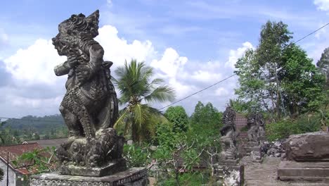 statues of pura kehen temple complex in bangli, bali