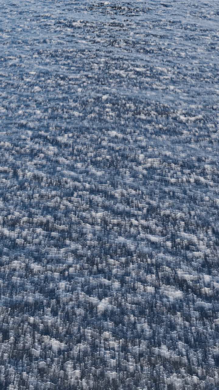 Drone flying over the ocean