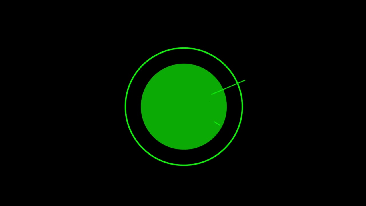 Animation green geometric shape isolate floating on black background.