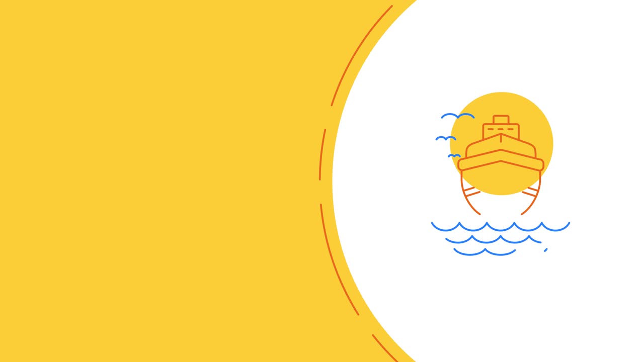 만화 배 스케치 디자인의 4k 비디오