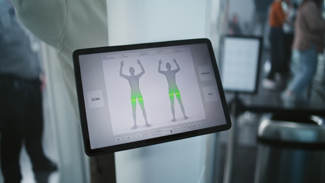 공항에서 몸 스캐너 검사