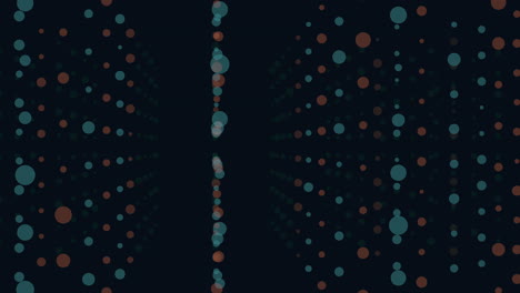 círculos flotantes etéreos sobre un fondo negro