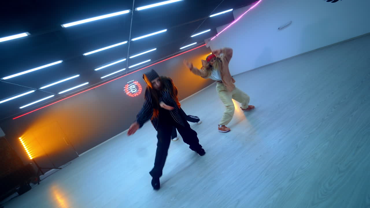 Energetic Dance Performance in Studio