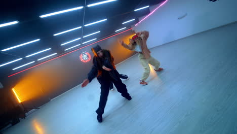 energetic dance performance in studio