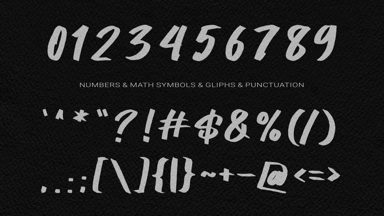 Handwritten Brush Font Animation for Titles and Text