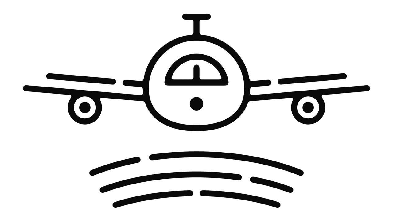 비행기 라인 모션 그래픽